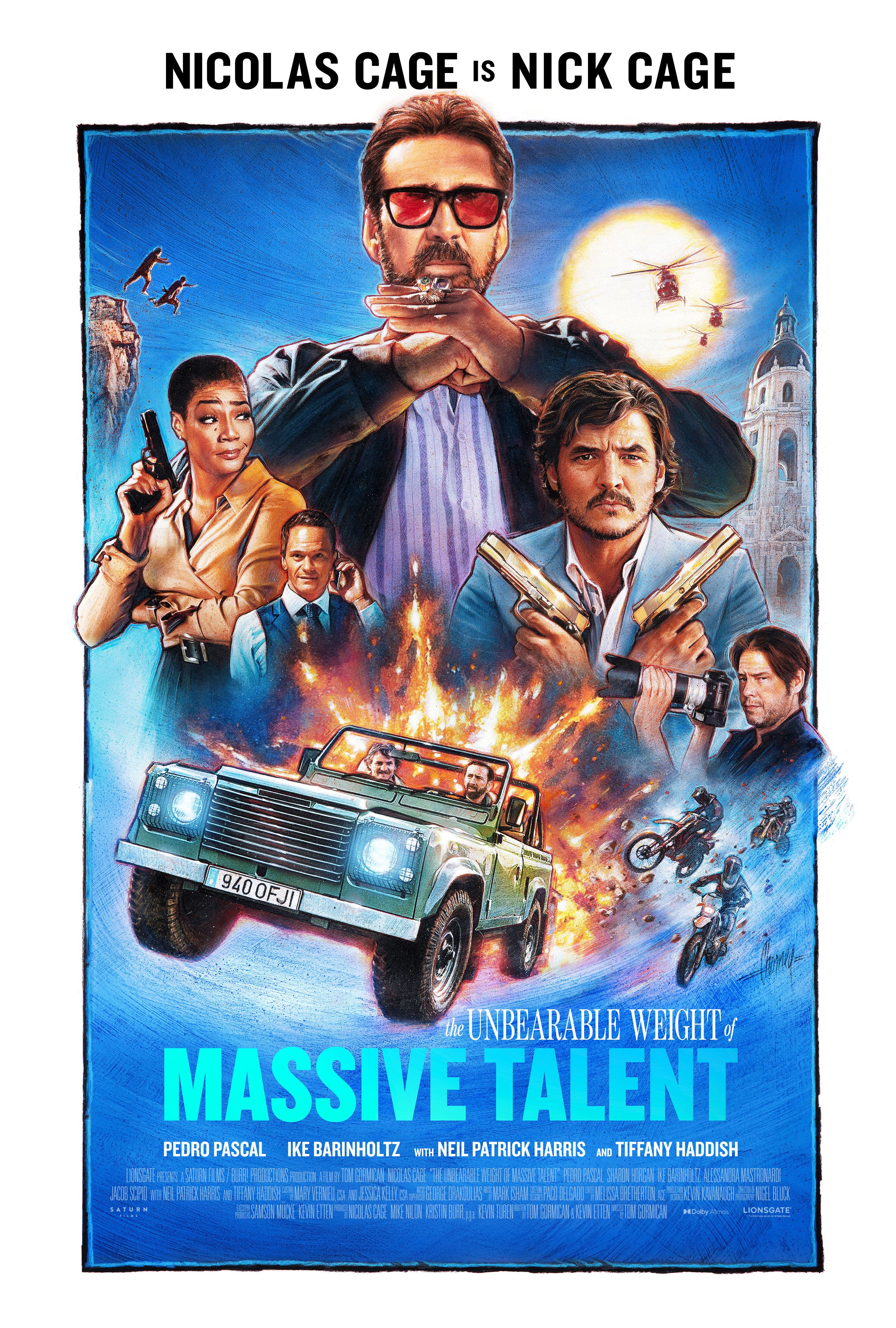 poster of The Unbearable Weight of Massive Talent (2022) Hindi [Voice Over] Dubbed CAMRip